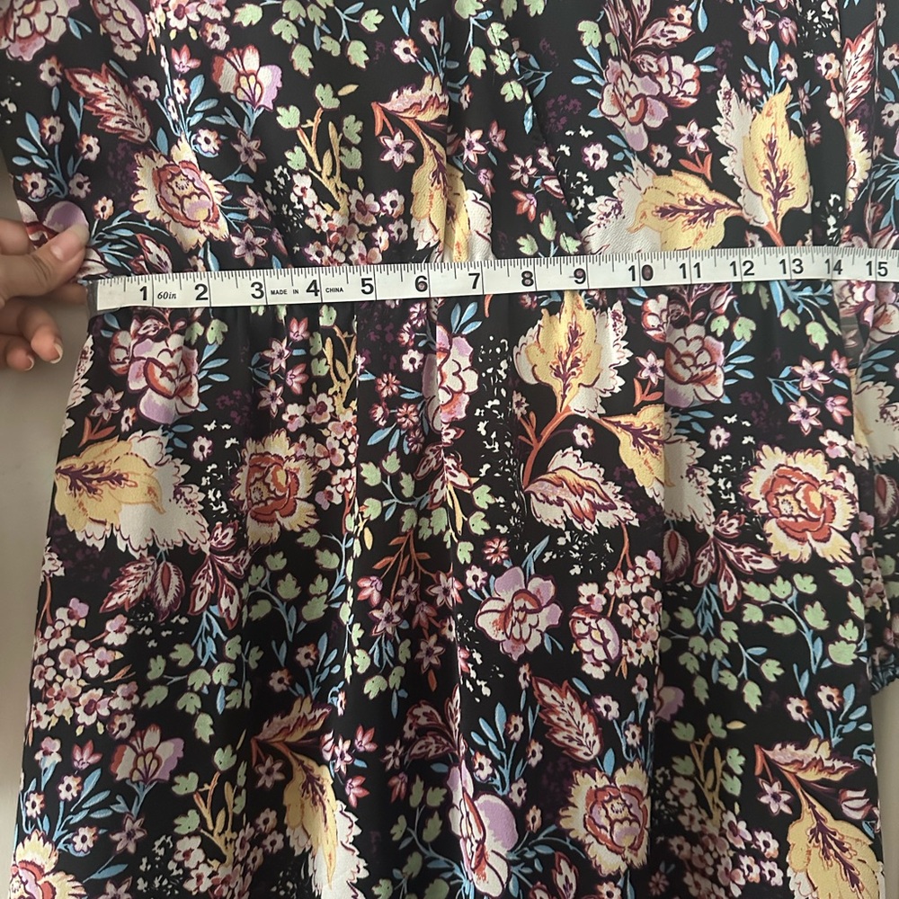 Floral Black Skirt